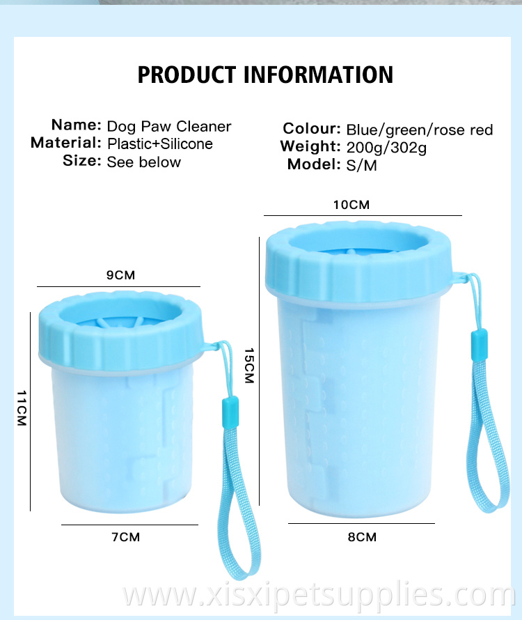 Factory Wholesale Outdoor Portable Silicone Pet Foot Cleaner Dog Paw Cleaner Cup